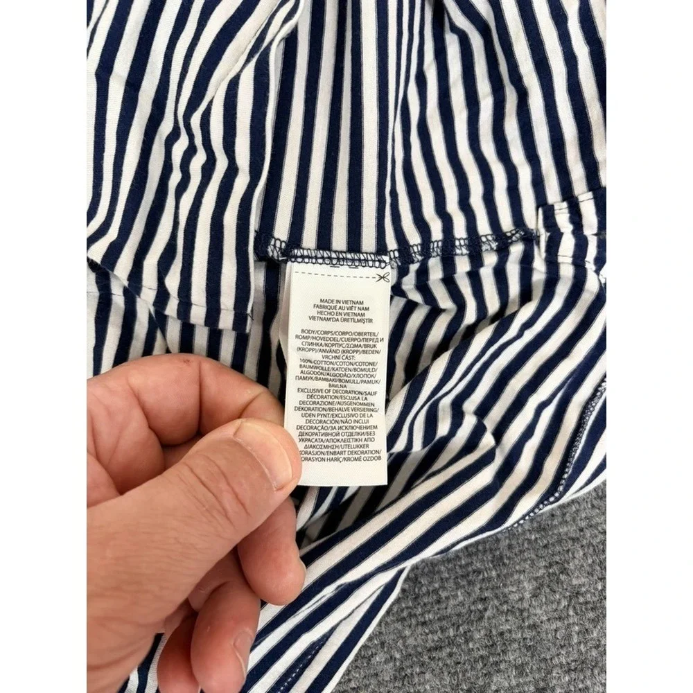 Polo Ralph Lauren Classic Fit Polo Crest Lisle Shirt Men's ‎ Blue Stripe Size M